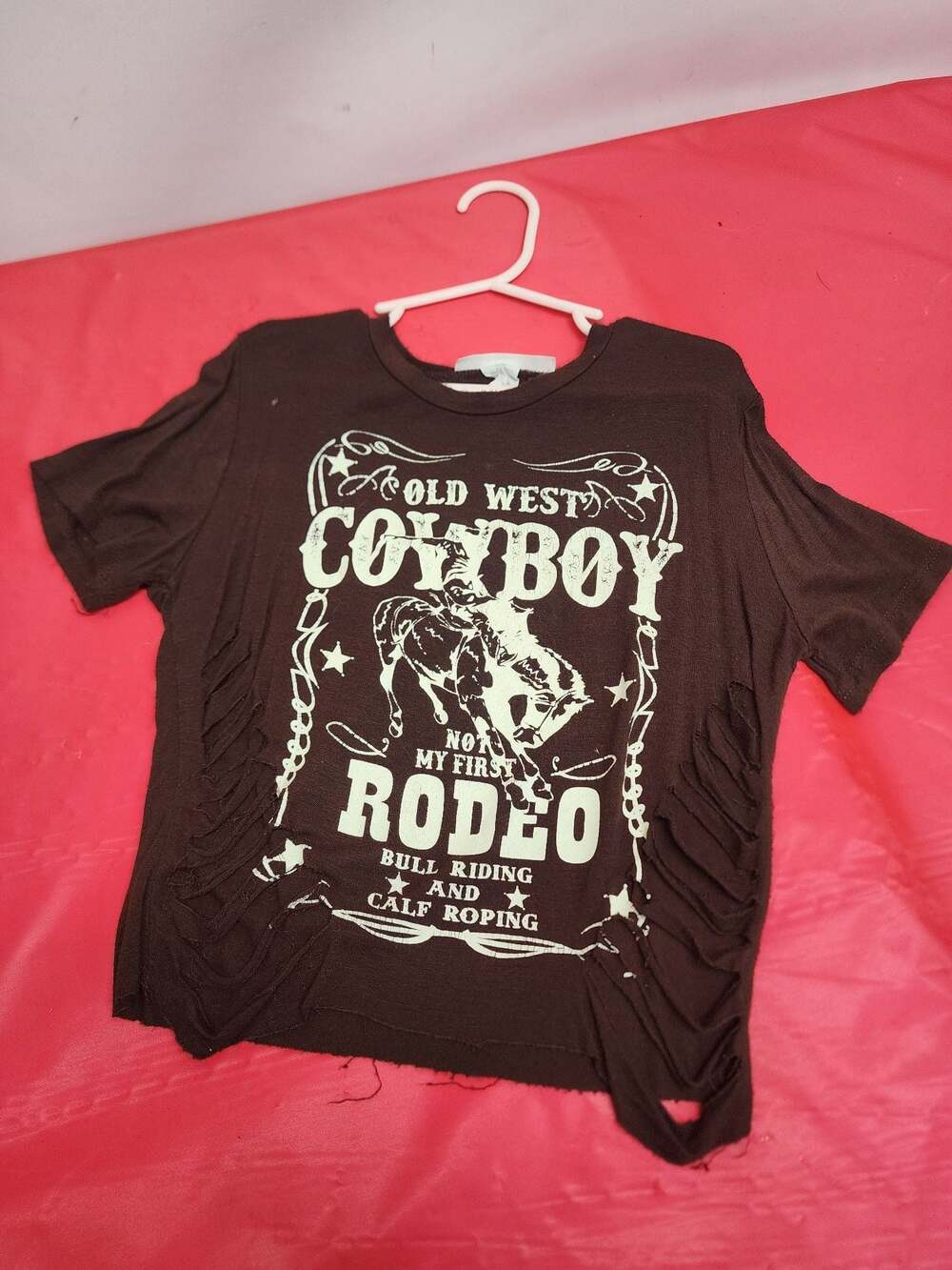 Amazing Old West Cowboy Rodeo Bull Riding and Calf Roping Graphic T-Shirt